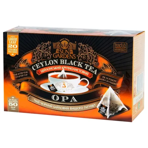 Чай чорний Sun Gardens Pyramid Collection OPA 2,5г*20шт