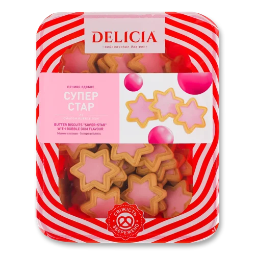 Печиво Здобне Зі Смаком Bubble Gum, в/ґ, Лоток 450г