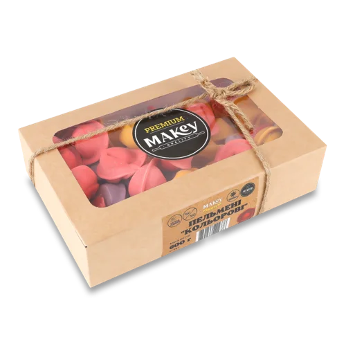 Пельмені Кольорові Premium Makey, Картонна Упаковка, 600г