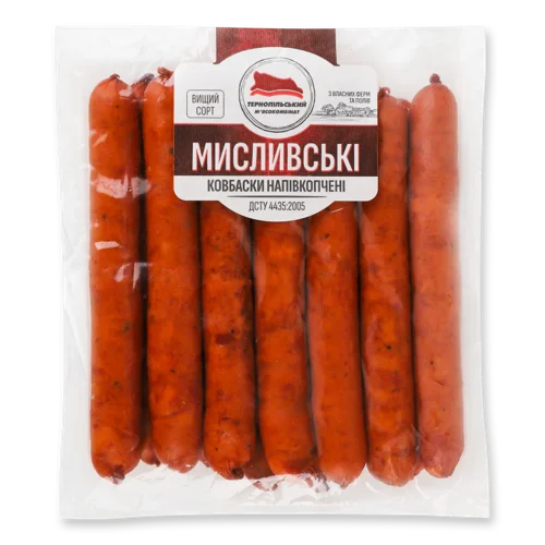Ковбаски Напівкопчені Мисливські Тернопільський М'ясокомбінат, кг
