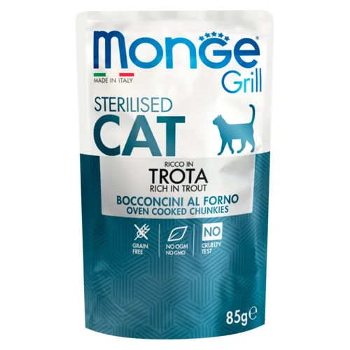 Корм вологий Monge Grill з фореллю для стерилізованих котів 85г