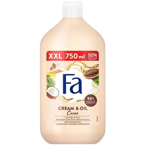 Гель для душу Fa Сream & Oil з олією кокоса і ароматом какао 750мл