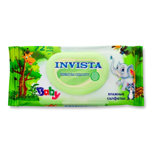 Вологі Серветки Для Дітей Baby Premium Quality Invista, 72шт