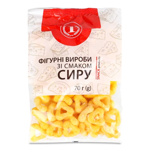 Фігурні Вироби Зі Смаком Сиру, ТМ '1', в/ґ, 70г