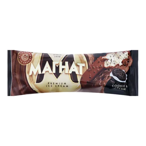 Морозиво 12% з темним печивом в глазурі Cookie&Cream Магнат м/у 70г