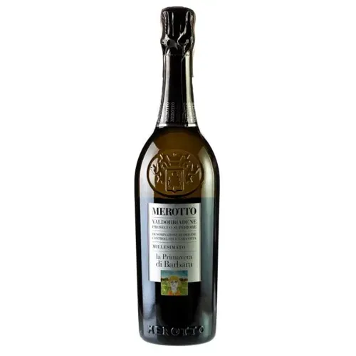 Вино ігристе Merotto La Primavera Di Barbara Millesimato Valdobbiadene Prosecco Superiore Dry, біле, сухе, 0,75л