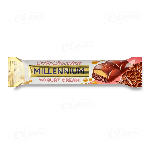 Шоколад молочний «Millennium» з йогуртовою начинкою пористий, 27г