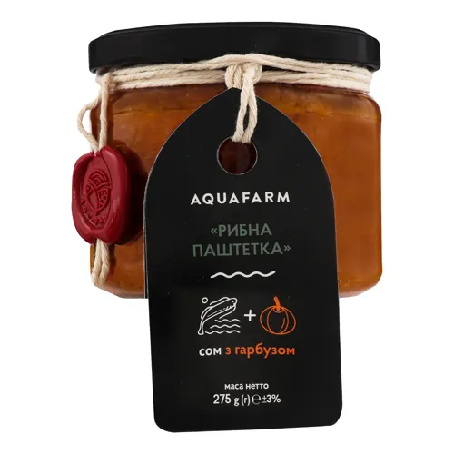 Сом з гарбузом Рибна паштетка Aquafarm с/б 275г