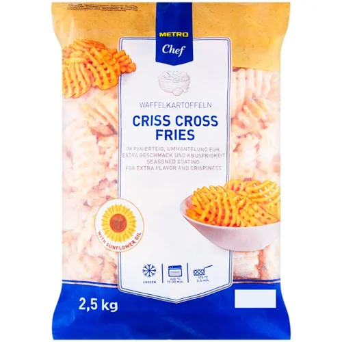 Картопля фрі Metro Chef у формі решітки в паніровці швидкозаморожена 2,5кг