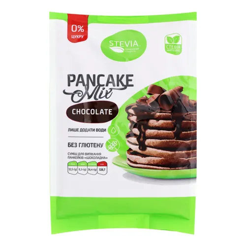 Суміш для випічки Chocolate Pancake Mix Stevia м/у 300г