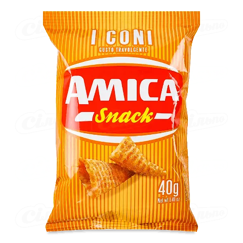 Снеки Amica Cone Virtual кукурудзяні зі смаком сиру, 40г