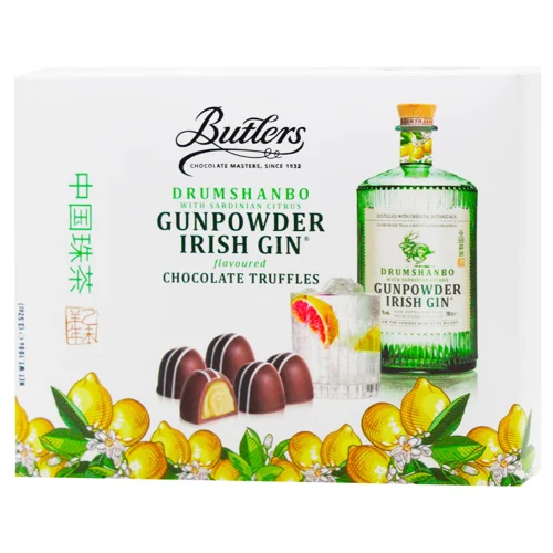 Цукерки Butlers Cirtus Gunpowder Gin Трюфелі шоколадні 100г
