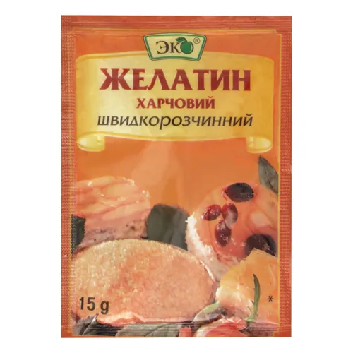 Желатин харчовий швидкорозчинний Эко м/у 15г