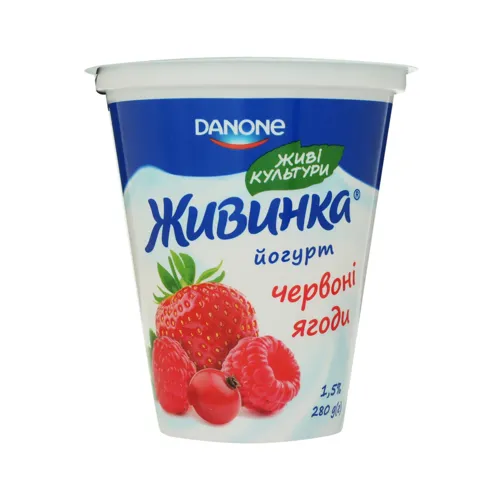 Йогурт 1.5% Червоні ягоди Живинка 280г