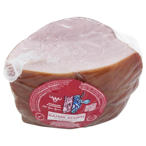 Балик Український  М’ясокомбінат Асорті копчено-варений вищий сорт