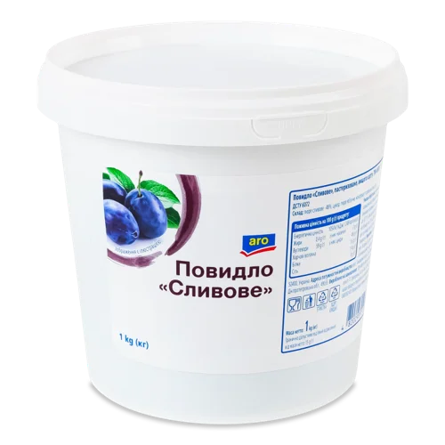 Повидло сливове пастеризоване Aro в/с, ведро 1кг