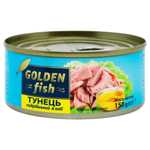 Тунець Golden Fish подрібнений в олії 150г