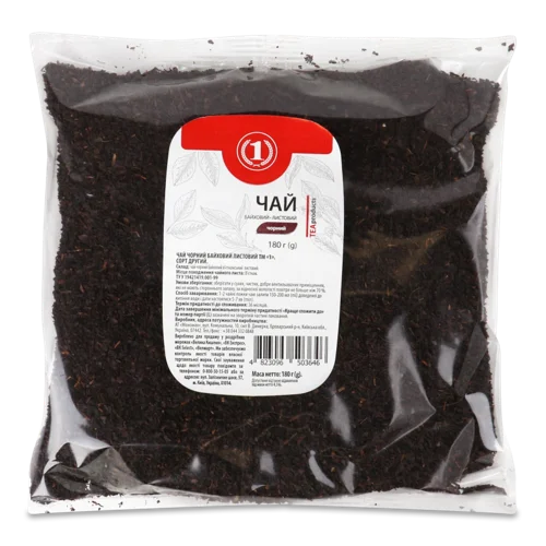 Чай Чорний Байховий Листовий Вищого Ґатунку ТМ '1', 180г
