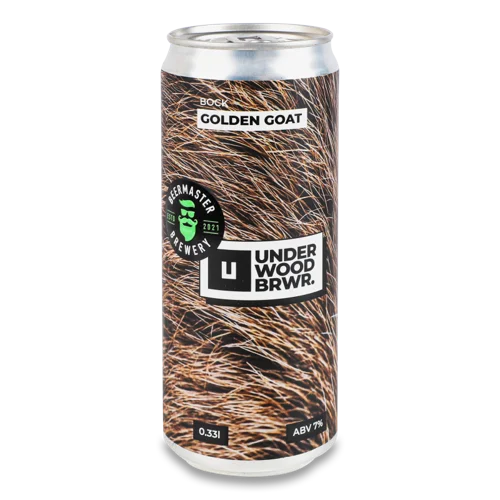 Пиво Світле Нефільтроване Непастеризоване Golden Coat Beermaster Brew, 0.33л, 7% в/ґ, з/б