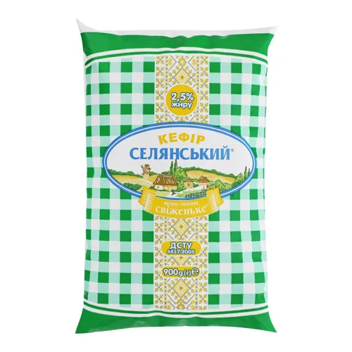 Кефір 2.5% Селянський м/у 900г