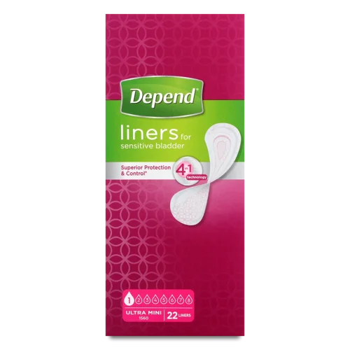 Урологічні Прокладки Liners Ultra Mini Depend, В/ґ, 22 шт