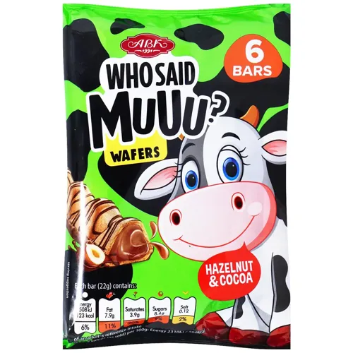 Батончик АВК Who said Muuu? Фундук та какао 6шт*22г