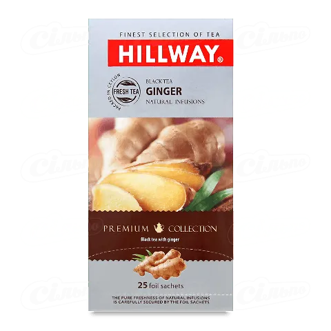 Чай чорний Hillway з імбирем в пакетиках 1,5г х 25шт