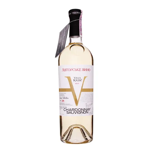 Вино 0.75л 9.5-14% біле сухе Chardonnay Sauvignon Villa Krim пл