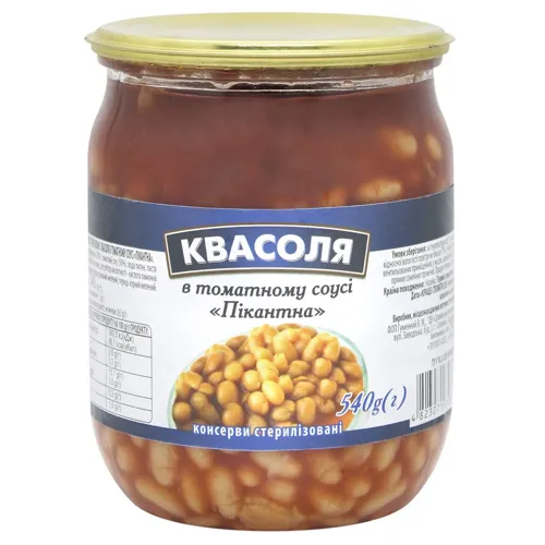 Квасоля Пікантна у томатному соусі 500г