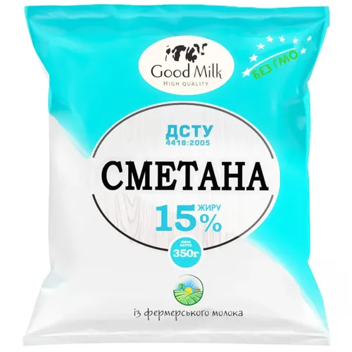 Сметана 15% 350г