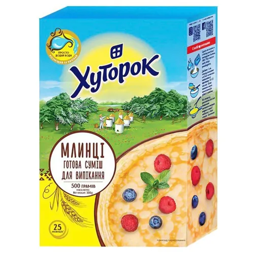 Готова суміш Хуторок для випічки млинців 500г