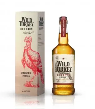 Бурбон Wild Turkey до 8 років витримки 0.7л 40.5% в подарунковій коробці