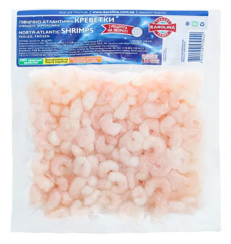 Креветки очищені заморожені Північно-атлантичні Karolina м/у 400г