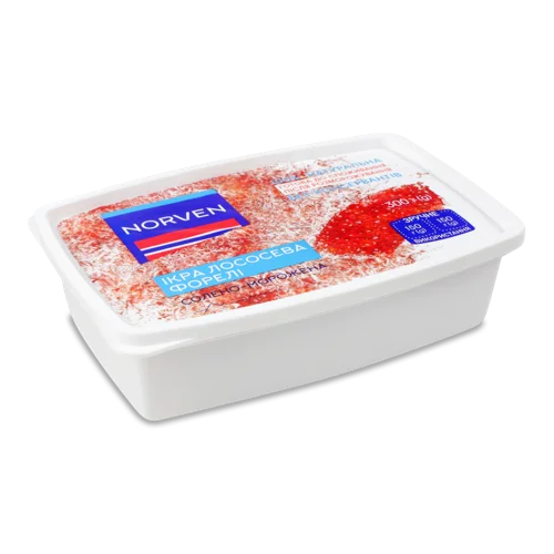 Ікра Форелі Натуральна, Солено-Морожена Norven, П/у, 300г