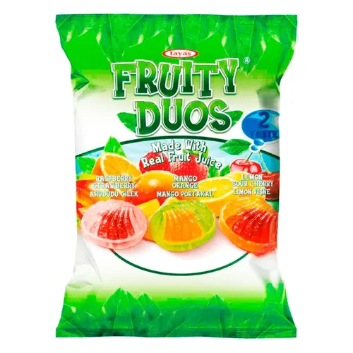 Карамель з фруктовим наповнювачем Frutty Duos Tayas 90г