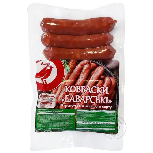 Ковбаски Ашан Баварські варено-копчені