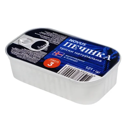Печінка тріски Novus натуральна 121г