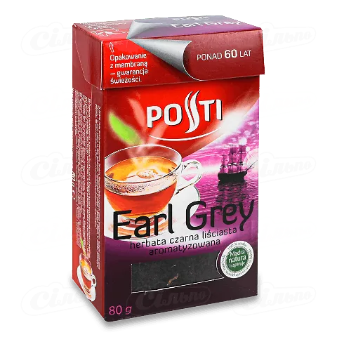 Чай чорний Posti «Ерл Грей» листовий, 80г