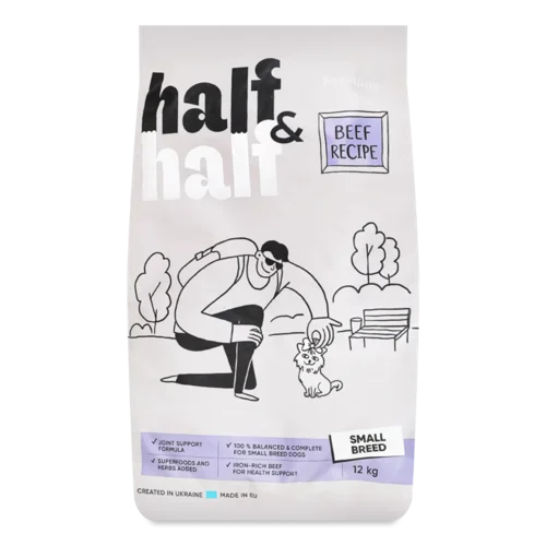 Корм для собак Half&Half Beef малих порід сухий