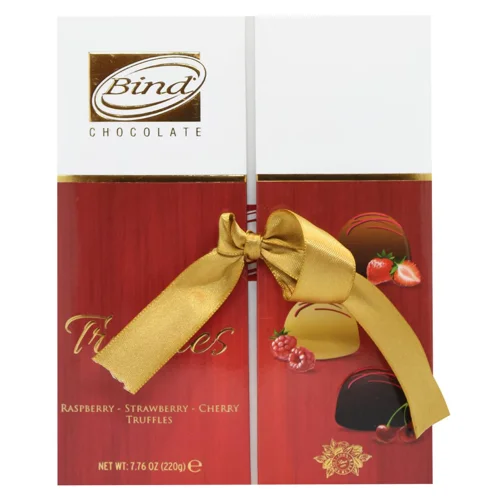 Цукерки Bind Chocolate Трюфелі шоколадні з малиною, вишнею, полуницею 220г