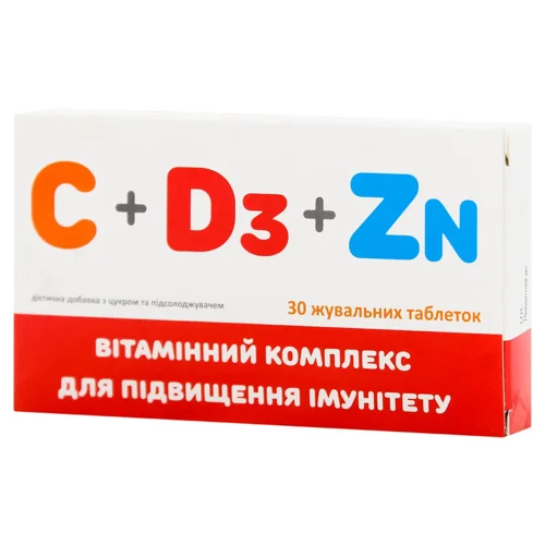 Вітамінний комплекс Фармаком С +D3 +Zn 800мг 30 таблеток