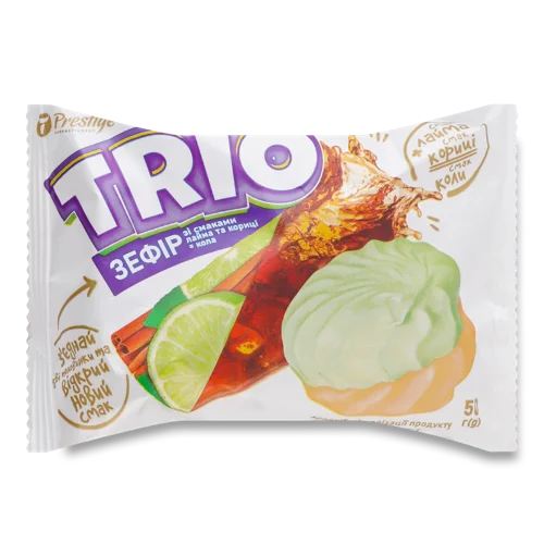 Зефір Тріо зі Смаками Лайма Та Коріці, В/ґ, 50г