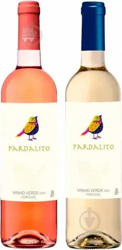 Набір Вино біле натуральне сухе Португалія Pardalito Vinho Verde "Branco" + Вино рожеве натуральне сухе "Rose" 1.5л