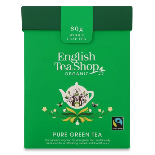 Чай зелений English Tea Shop English Breakfast органічний + ложка,80г