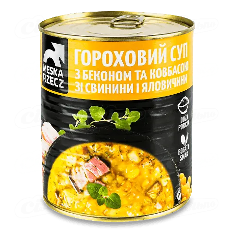 Суп Meska Rzecz горох з бекон ковбас зі свин ялов, 840г