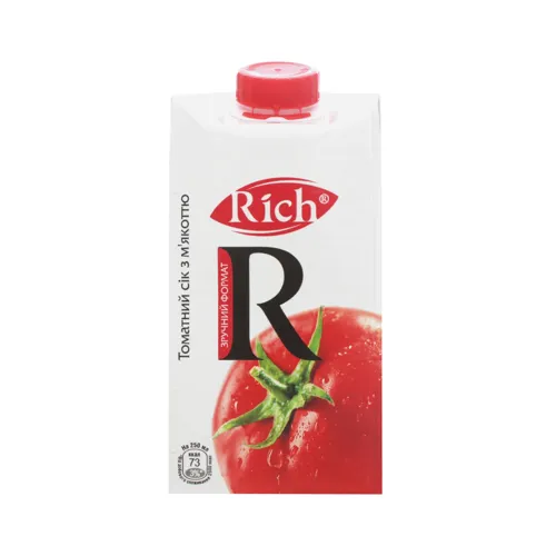 Сік томатний з мякоттю Rich т/п 0.5л