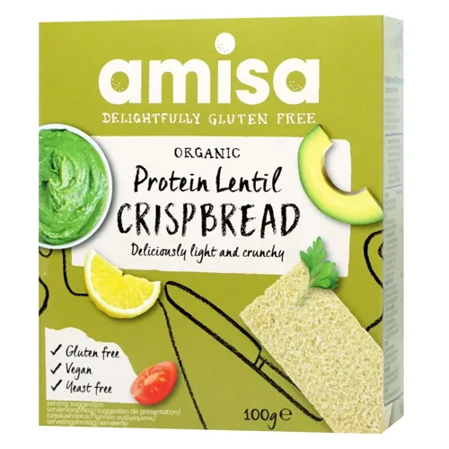 Хлібці Amisa з сочевицею органічні 100г