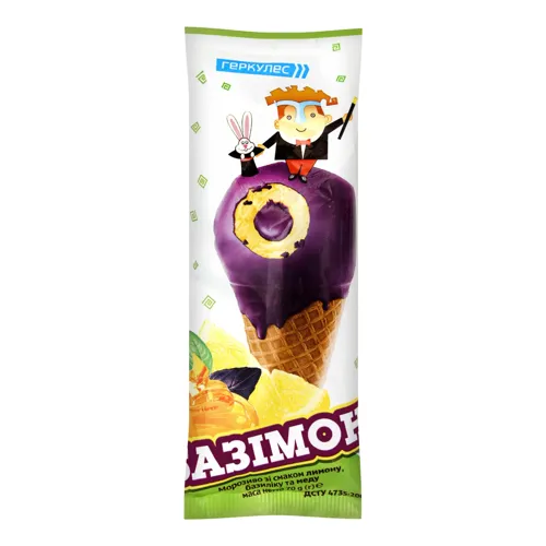 Морозиво Лимон-базилік-мед Базімон Геркулес м/у 70г