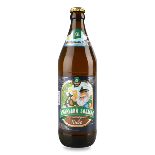 Пиво Світле Непастеризоване 4% Хмільний Боцман, 0.5л