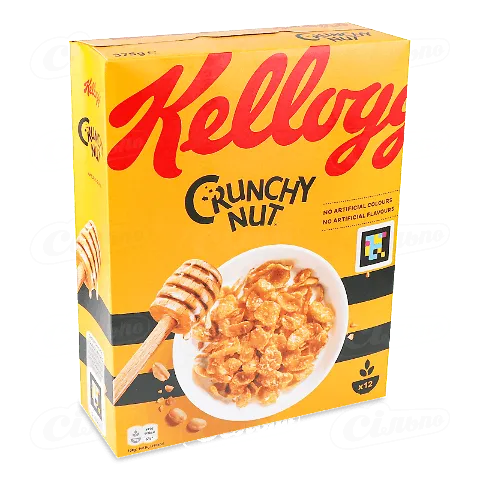 Сніданок готовий Kellogg's Crunchy Nut сухий, 375г